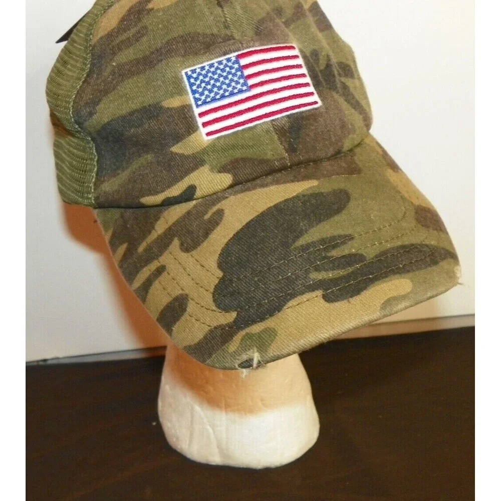 David and Young‎ Camo Trucker Hat Flag  With Tag Never Worn